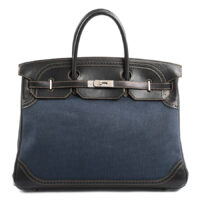 バーキン40ギリーズ ネイビー デニムフォンセ ブラック