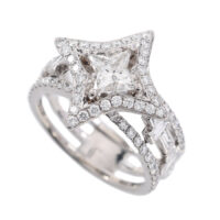 梶光男　ダイヤリング　Pt900