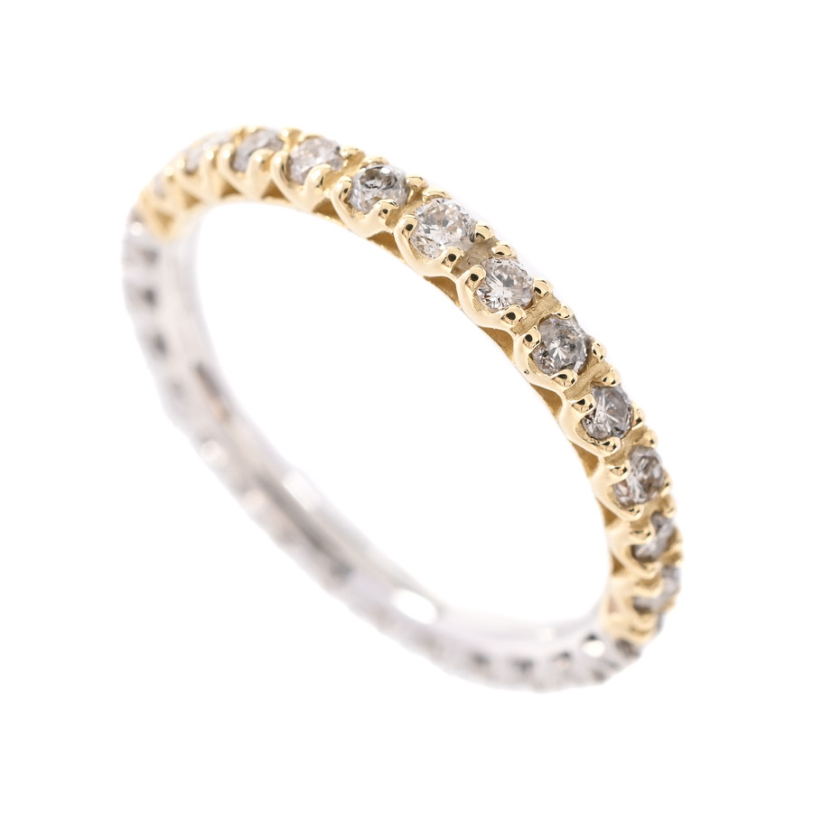 Pt900/K18YG　ダイヤリング