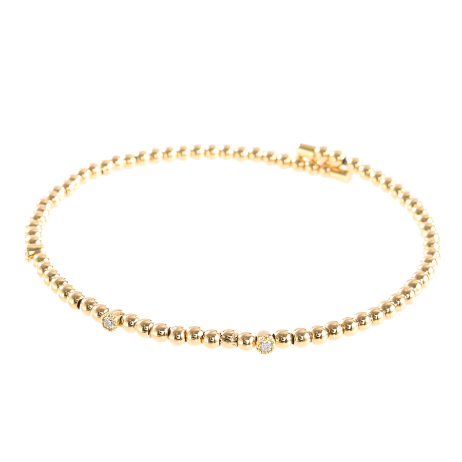 K18YG　ダイヤバングル