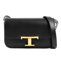 タイムレスレザークロスボディマイクロ　ブラック