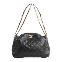 チェーンホーボーバッグ　ブラック