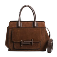 ダブルTハンドバッグ　ブラウン